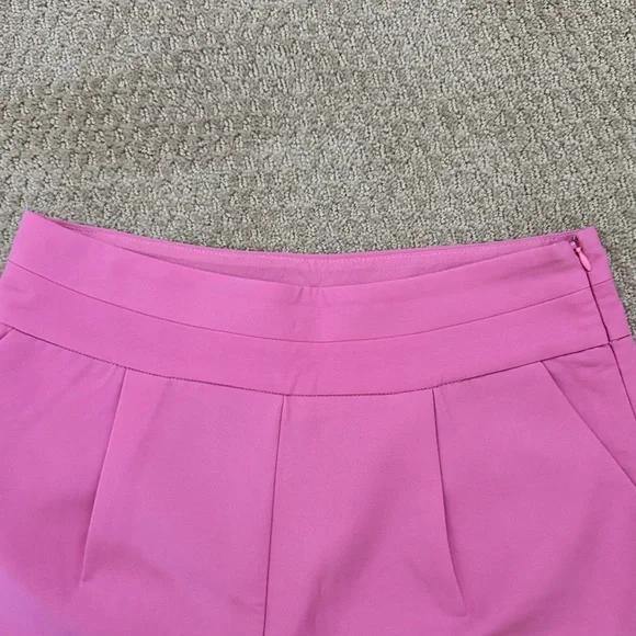 Vibrant Pink High Waist Women's Shorts - Picture 2 of 6